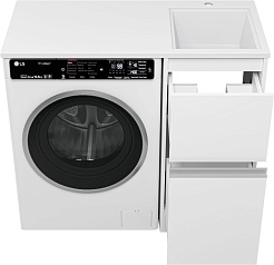 Misty Мебель для ванной с раковиной под стиральную машину Ингрид 100 R белая – фотография-7